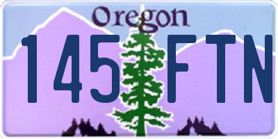 OR license plate 145FTN