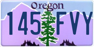 OR license plate 145FVY
