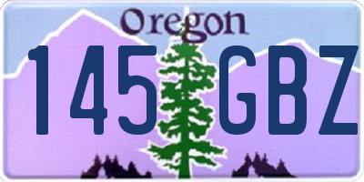 OR license plate 145GBZ