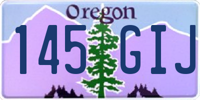 OR license plate 145GIJ