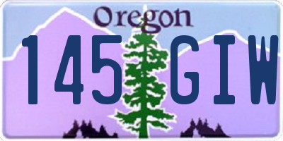 OR license plate 145GIW