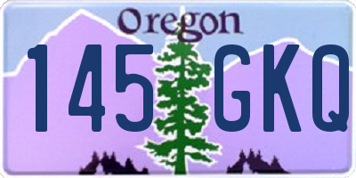 OR license plate 145GKQ