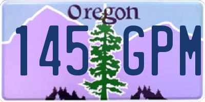 OR license plate 145GPM