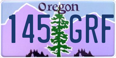 OR license plate 145GRF