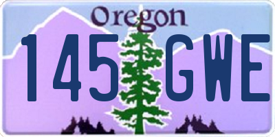 OR license plate 145GWE