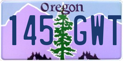 OR license plate 145GWT