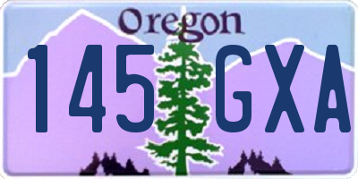 OR license plate 145GXA