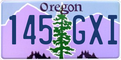 OR license plate 145GXI