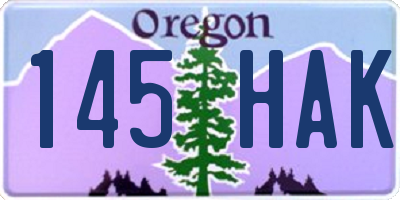 OR license plate 145HAK