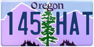 OR license plate 145HAT