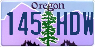 OR license plate 145HDW