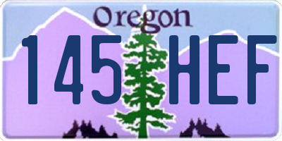 OR license plate 145HEF