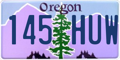 OR license plate 145HUW