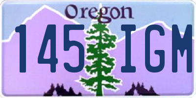 OR license plate 145IGM