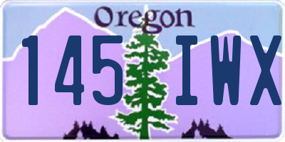 OR license plate 145IWX