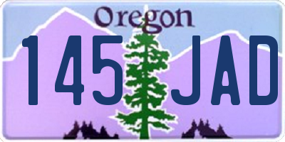 OR license plate 145JAD