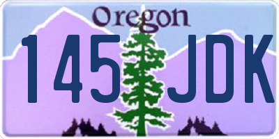 OR license plate 145JDK