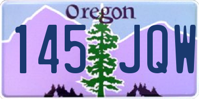 OR license plate 145JQW