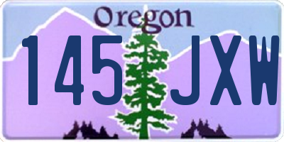 OR license plate 145JXW