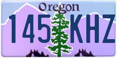 OR license plate 145KHZ