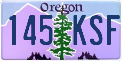 OR license plate 145KSF