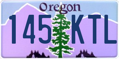 OR license plate 145KTL