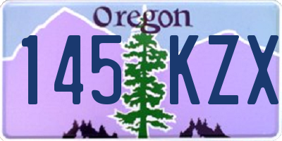OR license plate 145KZX
