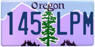 OR license plate 145LPM