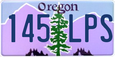 OR license plate 145LPS