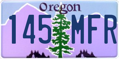 OR license plate 145MFR