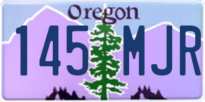 OR license plate 145MJR