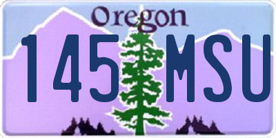 OR license plate 145MSU