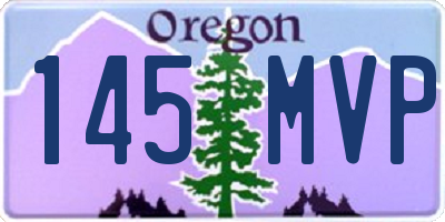 OR license plate 145MVP