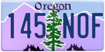 OR license plate 145NOF