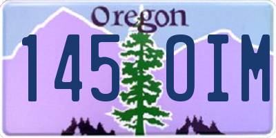 OR license plate 145OIM