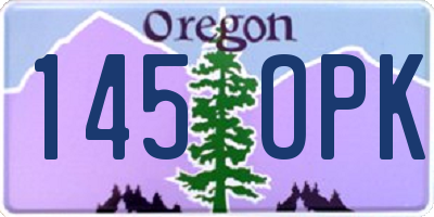 OR license plate 145OPK