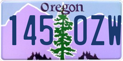 OR license plate 145OZW