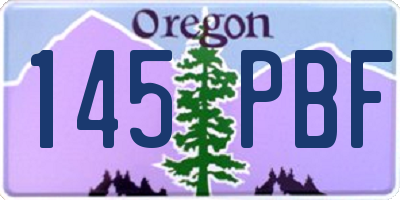 OR license plate 145PBF