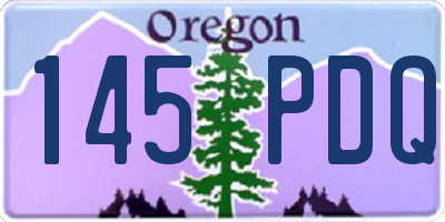 OR license plate 145PDQ