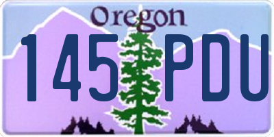 OR license plate 145PDU
