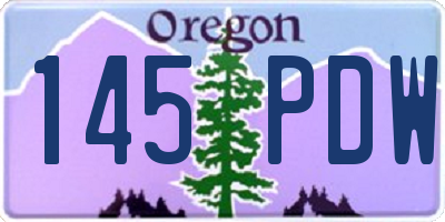 OR license plate 145PDW