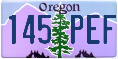 OR license plate 145PEF
