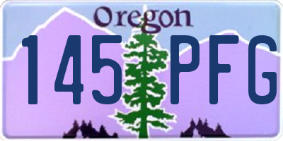 OR license plate 145PFG