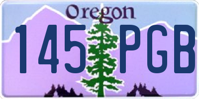 OR license plate 145PGB