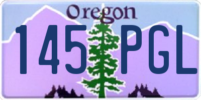 OR license plate 145PGL