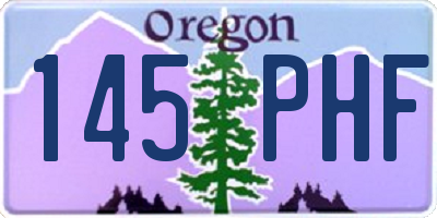 OR license plate 145PHF