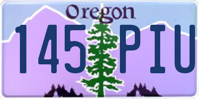 OR license plate 145PIU