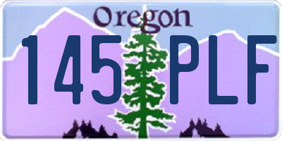 OR license plate 145PLF