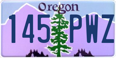 OR license plate 145PWZ
