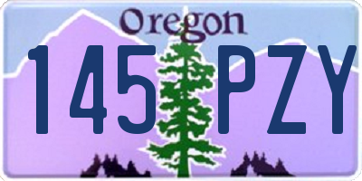 OR license plate 145PZY